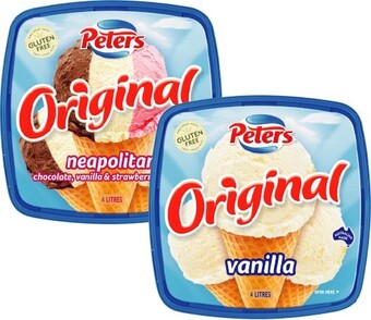 Coles Peters Original 4 Litre offer