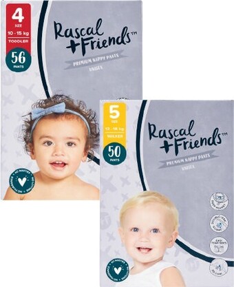 Coles Rascal + Friends Jumbo Nappy Pants 46 Pack-56 Pack offer