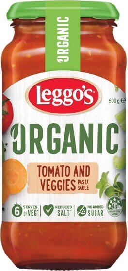 Woolworths Leggo’s Organic Pasta Sauce 500g offer