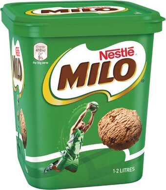 Woolworths Cadbury or Milo Family Tubs 1.2 Litre – From the Freezer offer
