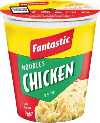 Woolworths Fantastic Noodles Cup or Bowl 45-85g offer