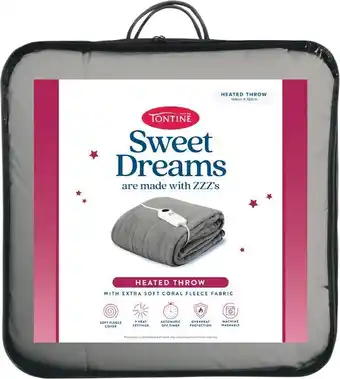 Tontine Sweet Dreams Coral Fleece Heated Throw