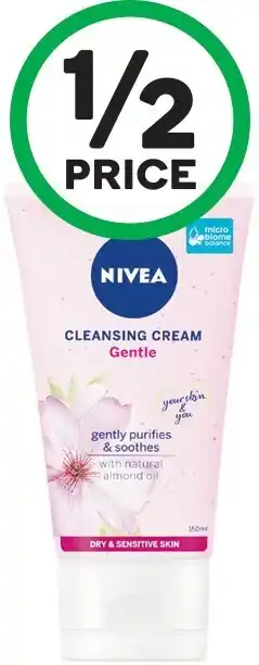 Woolworths Nivea Gentle Cleansing Cream for Dry & Sensitive Skin 150ml offer