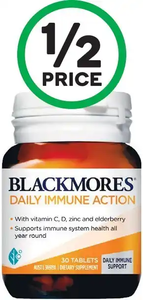 Woolworths Blackmores Daily Immune Action D & Zinc Tablets 30 Pack~ offer