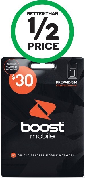 Woolworths Boost $30 SIM‡ offer