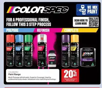 SuperCheap Auto Colorspec Paint Range offer