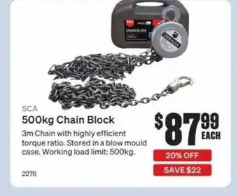SuperCheap Auto Sca 500kg Chain Block offer