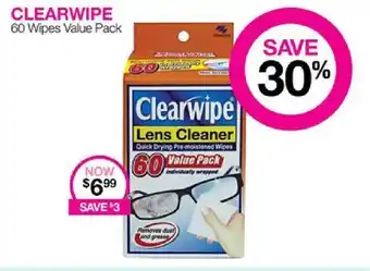 Priceline Clearwipe 60 Wipes Value Pack offer
