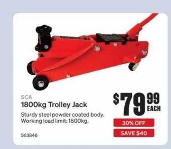 SuperCheap Auto Sca 1800kg Trolley Jack offer