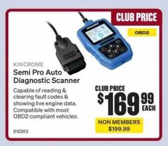 SuperCheap Auto Kincrome Semi Pro Auto Diagnostic Scanner offer