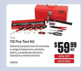 SuperCheap Auto Sca 112 Pce Tool Kit offer