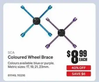 SuperCheap Auto Sca Coloured Wheel Brace offer