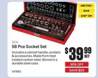 SuperCheap Auto Sca 58 Pce Socket Set offer