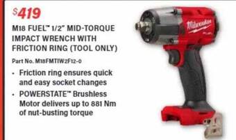 Burson Auto Parts M18 Fuel 1 2 offer