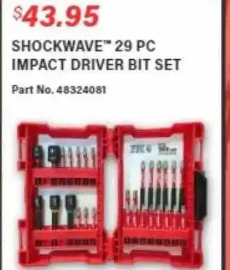 Burson Auto Parts Shockwave 29 Pc Impact Driver Bit Set offer