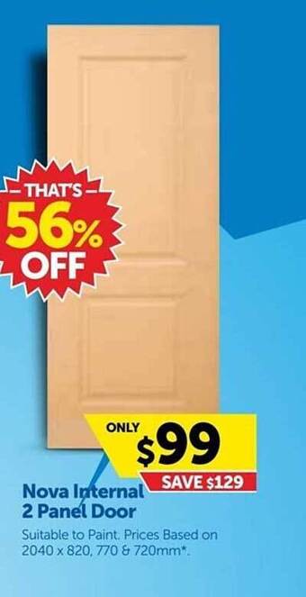 Doors Plus Nova Internal 2 Panel Door offer