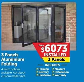 3 Panels Aluminium Folding
