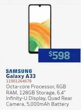 Retravision Samsung Galaxy A33 offer
