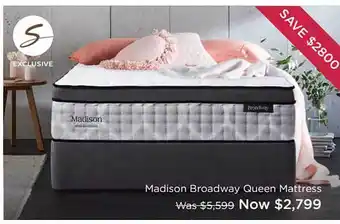 Snooze Madison Broadway Queen Mattress offer