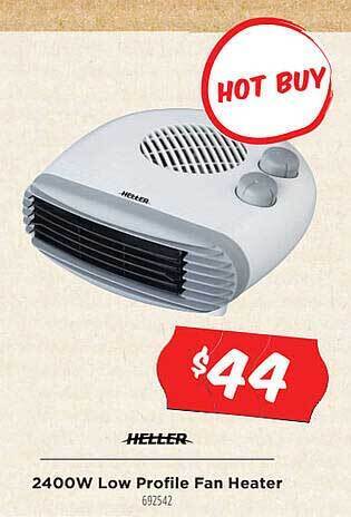 Heller 2400w Low Profile Fan Heater
