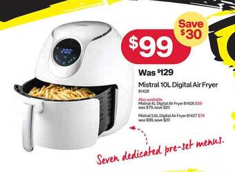 Australia Post Mistral 10l Digital Air Fryer offer