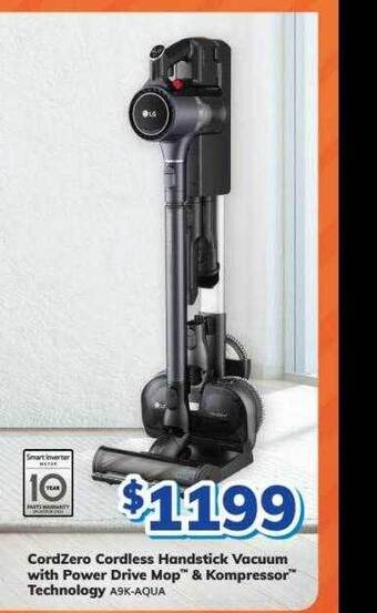 Bi-Rite Cordzero Cordless Handstick Vacuum With Power Drive Mop & Kompressor Technology offer