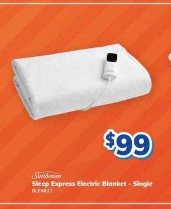 Bi-Rite Sunbeam Sleep Express Electric Blanket - Single offer
