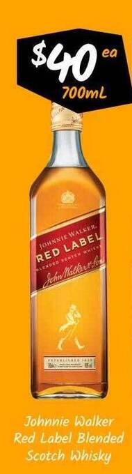 Cellarbrations Johnnie Walker Red Label Blended Scotch Whisky offer