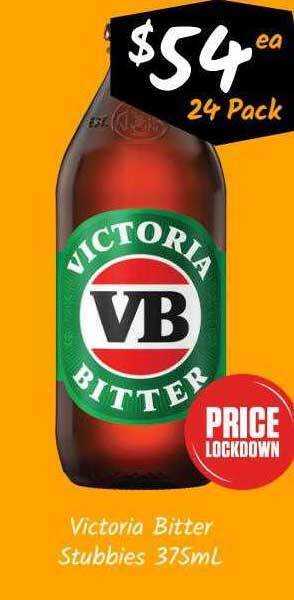 Cellarbrations Victoria Bitter Stubbies offer