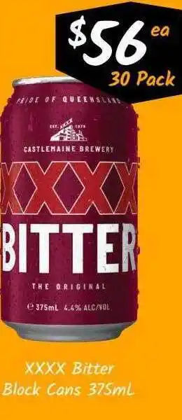 Cellarbrations Xxxx Bitter Block Cans offer