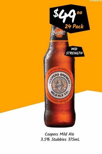 Coopers Mild Ale 3.5% Stubbies