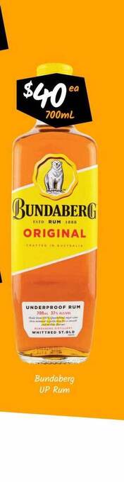 Cellarbrations Bundaberg Up Rum offer