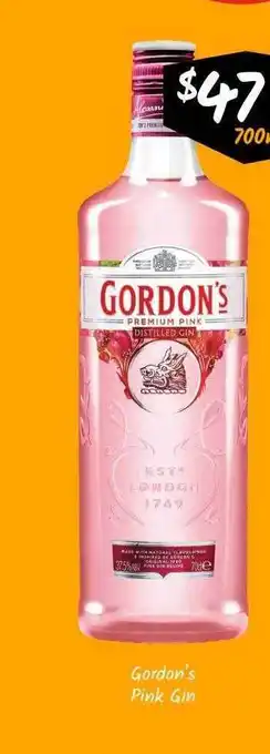 Cellarbrations Gordon Pink Gin offer