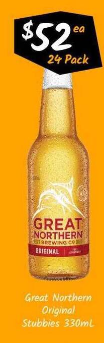Cellarbrations Great Northern Original Stubbies offer