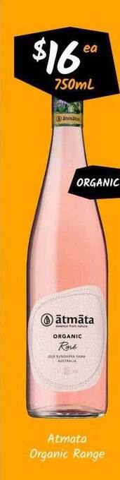 Cellarbrations Atmata Organic Range offer