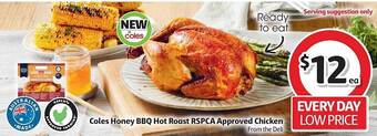 Coles Coles Honey BBQ Hot Roast RSPCA Approved Chicken offer