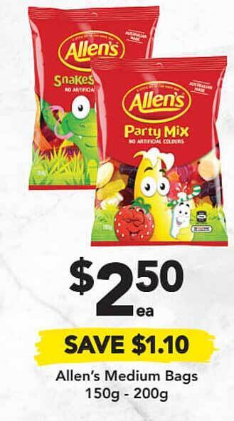 Drakes Allen's Medium Bags 150g - 200g offer