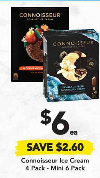 Drakes Connoisseur Ice Cream 4 Pack - Mini 6 Pack offer