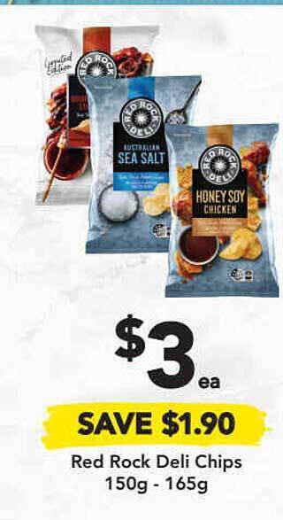 Drakes Red Rock Deli Chips 150g - 165g offer