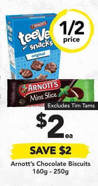 Drakes Arnott's Chocolate Biscuits 160g - 250g offer