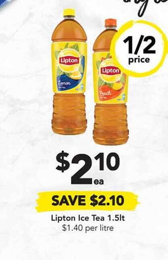 Drakes Lipton Ice Tea 1.5Lt offer
