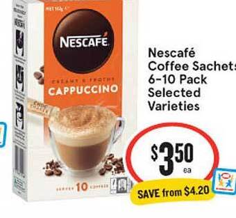 IGA Nescafé Coffee Sachets 6-10 Pack offer