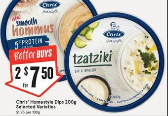 IGA Chris' Homestyle Dips 200g offer