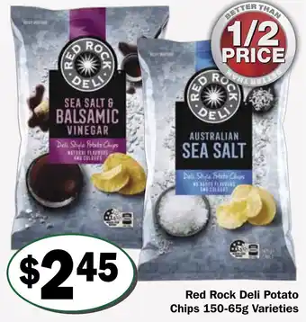 Friendly Grocer Red Rock Deli Potato Chips 150-65 g Varieties offer