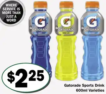 Friendly Grocer Gatorade Sports Drink 600 ml Varieties offer