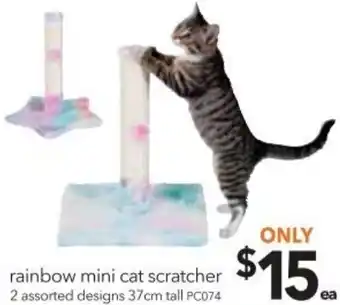 Cheap as Chips Rainbow Mini Cat Scratche 37 cm offer