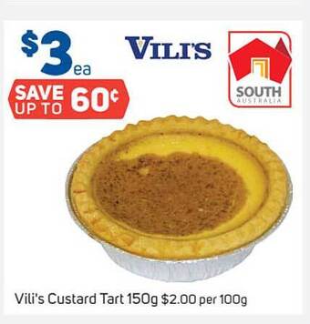Foodland Vili's Custard Tart 150g offer