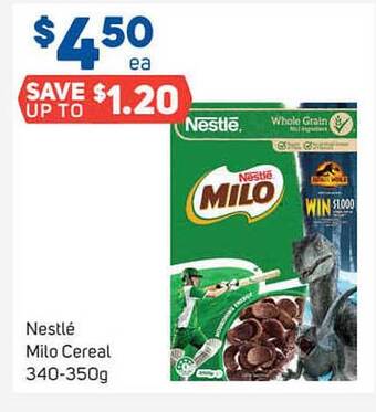 Foodland Nestlé Milo Cereal 340-350g offer