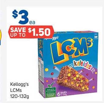 Foodland Kellogg's LCMs 120-132g offer