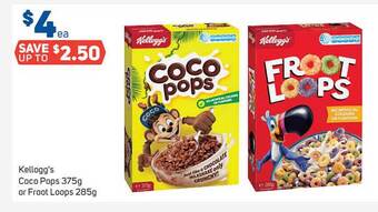 Foodland Kellogg's Coco Pops 375g Or Froot Loops 285g offer